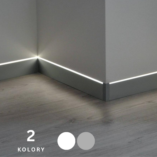 Listwa przypodłogowa aluminium METAL LINE 87 - 88 LED PROFILPAS