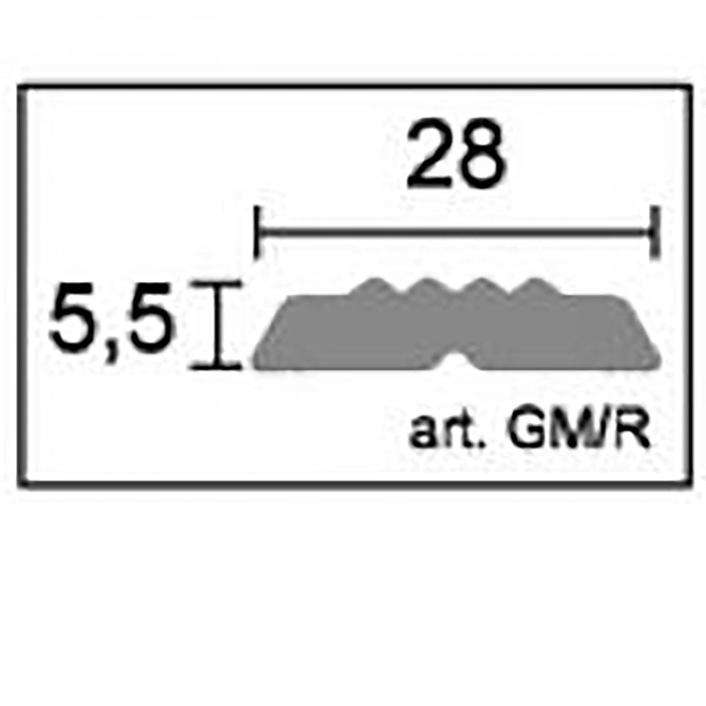 Guma ryflowana GM/R do listwy schodowej PROTECT 79/125 Profilpas