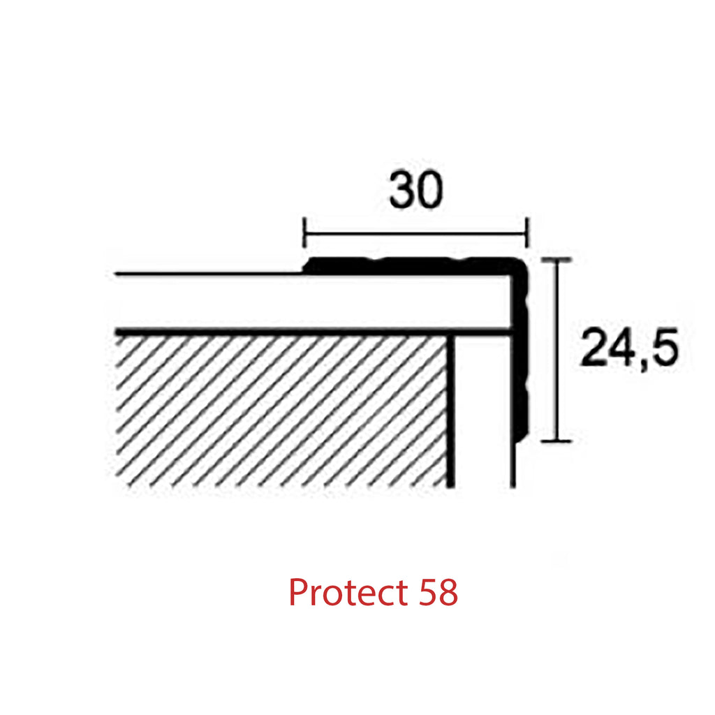 Profil schodowy aluminium PROTECT 58/73/74 PROFILPAS